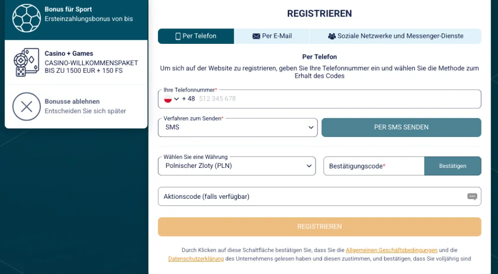 cold bet registration